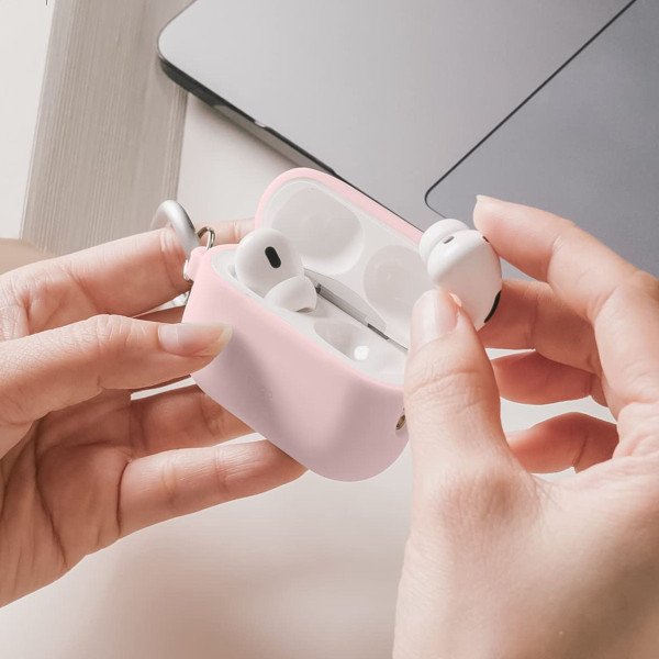 Чехол для наушников Elago Silicone Hang Case for Airpods Pro 2nd Gen, Lovely Pink (EAPP2SC-HANG-LPK)