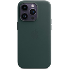 Кожанный чехол-накладка Apple Leather Case with MagSafe for iPhone 14 Pro Max, Forest Green (HC)