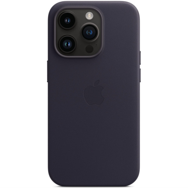 Кожанный чехол Apple Leather Case with MagSafe for iPhone 14 Pro Max, Ink (HC) чехол на айфон 14 про макс