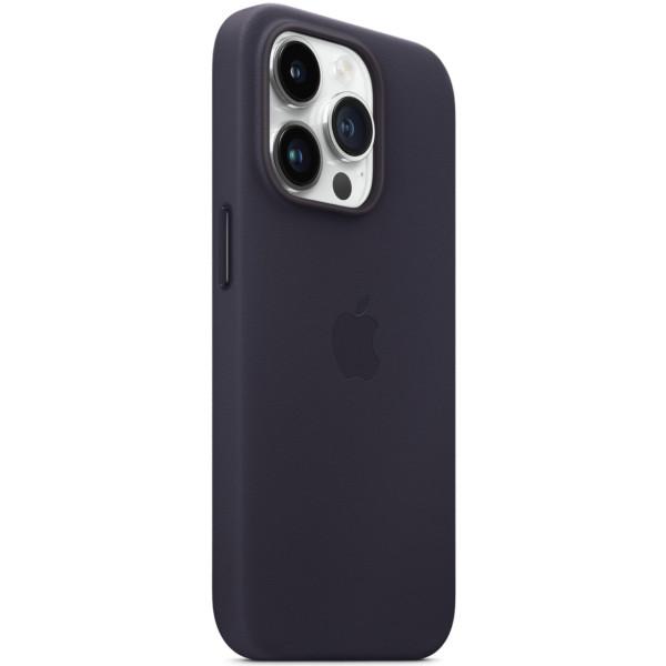 Кожанный чехол Apple Leather Case with MagSafe for iPhone 14 Pro Max, Ink (HC) чехол на айфон 14 про макс