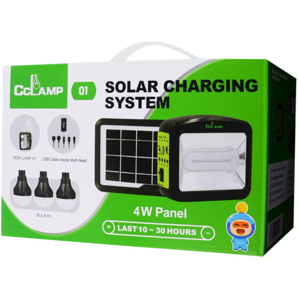 Многофункциональный фонарь с солнечной панелью, павербанк MultiFunctional Led Cclamp CL-01 with Solar Panel