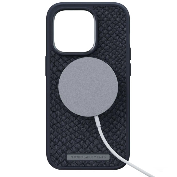 Чехол-накладка Njord Salmon Leather MagSafe Case for iPhone 14 Pro, Black (NA43SL00)