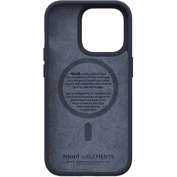 Чехол-накладка Njord Salmon Leather MagSafe Case for iPhone 14 Pro, Black (NA43SL00)