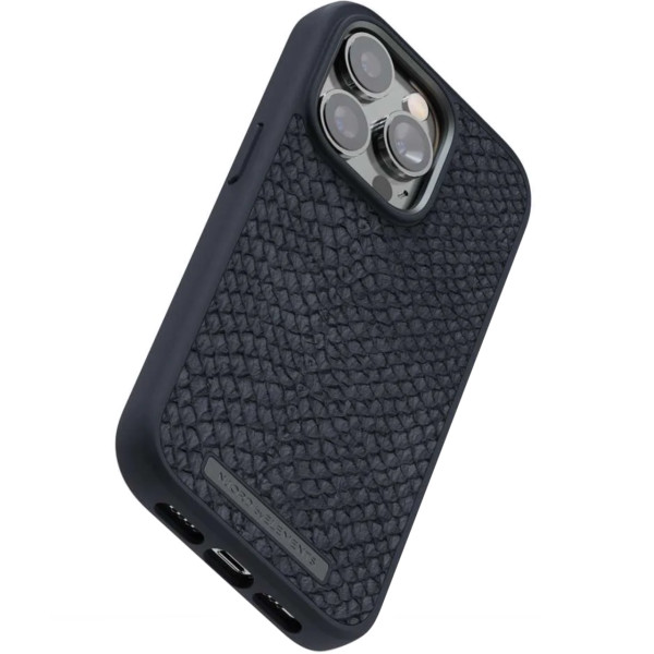 Чехол-накладка Njord Salmon Leather MagSafe Case for iPhone 14 Pro, Black (NA43SL00)