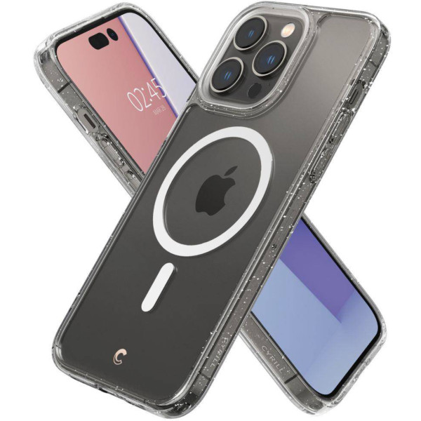Чехол накладка Spigen Cyrill Shine Magsafe Glitter Case for iPhone 14 Pro Max + 2x Protective Glass (ACS04875)