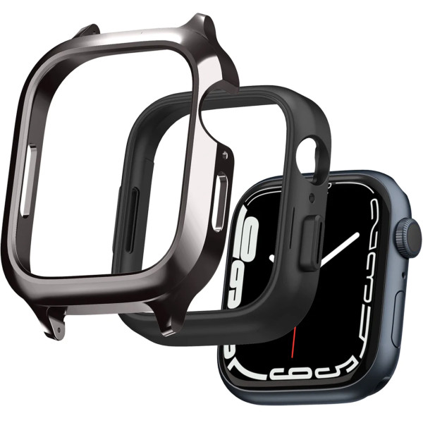 Ремешок и чехол для Apple Watch Spigen Metal Fit Pro for Watch 45/44mm, Graphite (ACS04585)