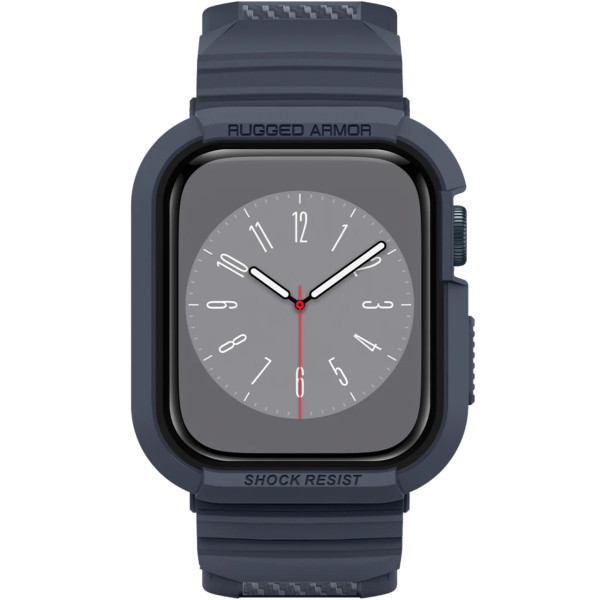 Чехол + ремешок для Apple Watch Spigen Rugged Case + Band for Watch 45/44, Charcoal Grey (ACS00819)