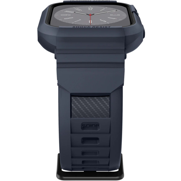 Чехол + ремешок для Apple Watch Spigen Rugged Case + Band for Watch 45/44, Charcoal Grey (ACS00819)