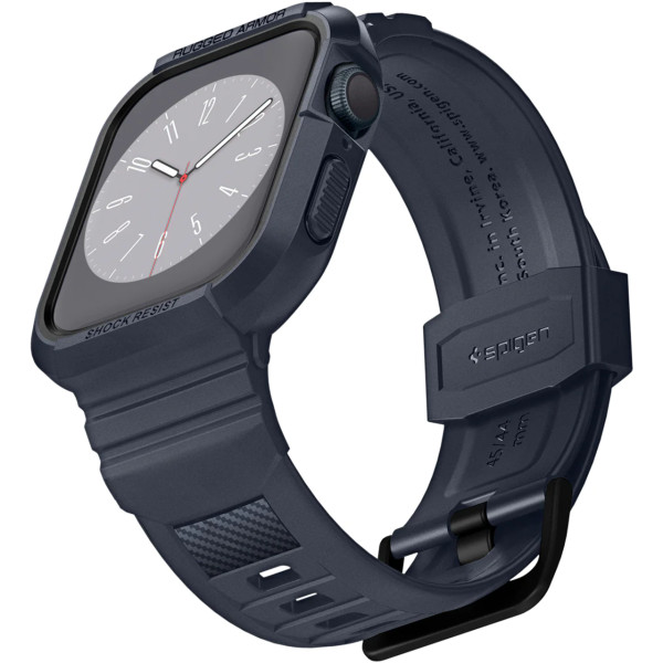Чехол + ремешок для Apple Watch Spigen Rugged Case + Band for Watch 45/44, Charcoal Grey (ACS00819)