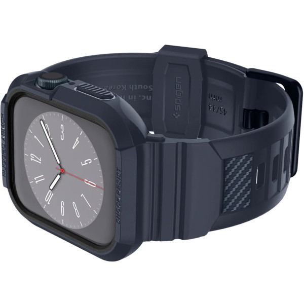 Чехол + ремешок для Apple Watch Spigen Rugged Case + Band for Watch 45/44, Charcoal Grey (ACS00819)