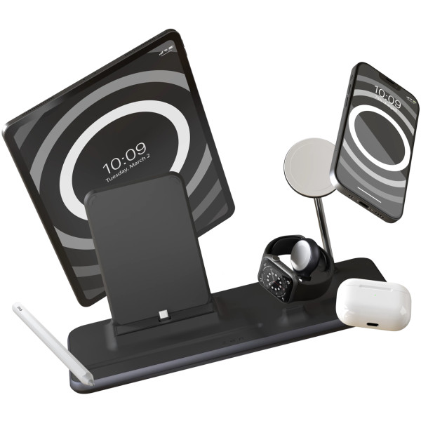 Безпроводная зарядка Zens 4-in-1 MagSafe + Watch + iPad, Black (ZEDC21B/00)