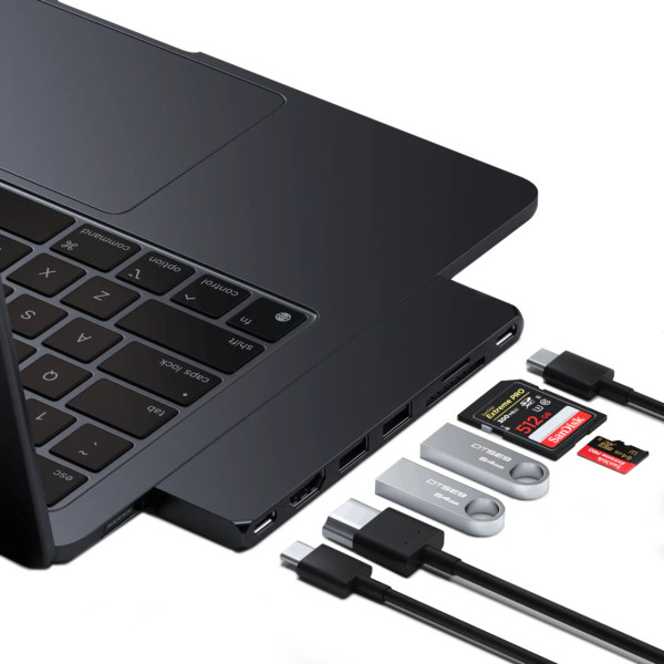 Хаб - адаптер Satechi Aluminum USB-C Pro Hub Slim Adapter Slim Adapter Midnight (ST-HUCPHSD) 