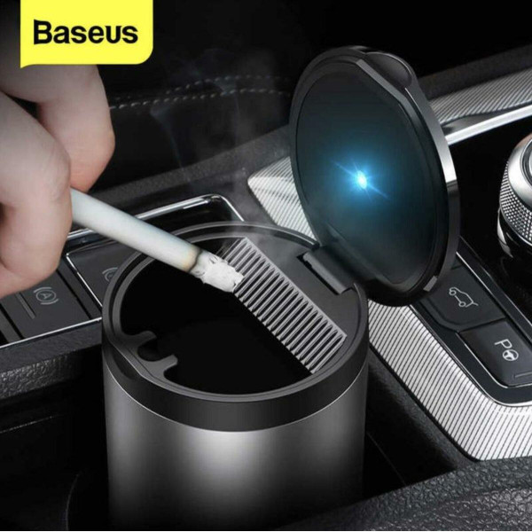 Пепельница Baseus Premium Car Ashtray Black Автомобильная пепельница в подстаканник