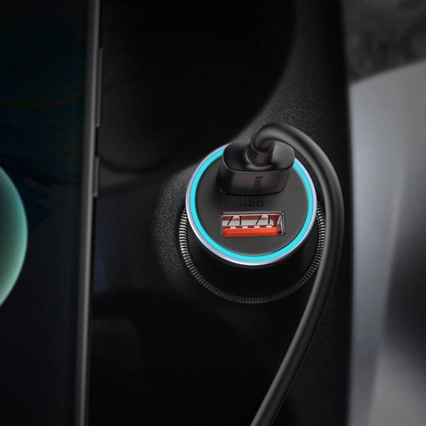 Автомобільний зарядний пристрій Baseus Golden Contactor Pro 40W 2USB with 1m Type C Cable Car Charger 5A, Black (TZCCJD-A0G)