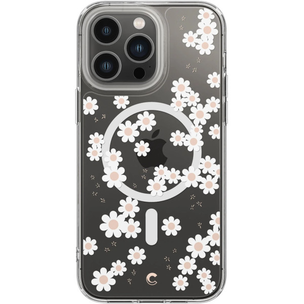 Чехол накладка Spigen CYRILL Cecile Case with MagSafe for iPhone 14 Pro Max, White Daisy (ACS04873)