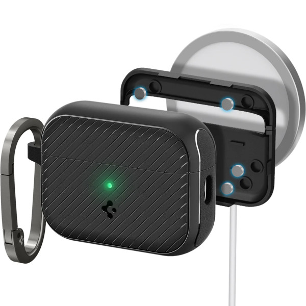 Чехол для наушников Spigen AirPods Pro 2/1 Mag Armor with MagSafe, Black (ACS05484)