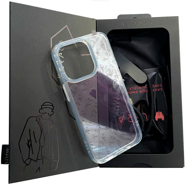 Чехол и защитное стекло iLera Go Ice Case with Hand Stripe + Glass for iPhone 14 Pro