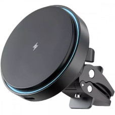 Автодержатель с беспроводной зарядкой Proove Light Circle Wireless Car Charge 15W, Black