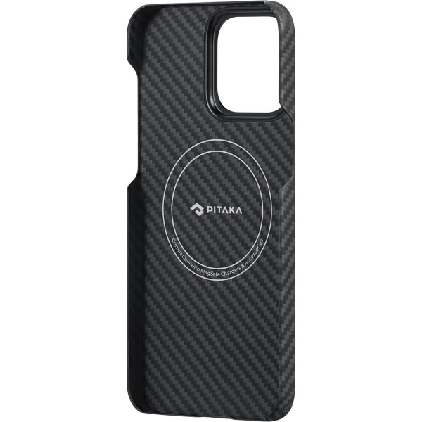 Чехол для смартфона Pitaka MagEZ Case 4 Twill 1500D for iPhone 15 Plus, Black/Grey (KI1501M)