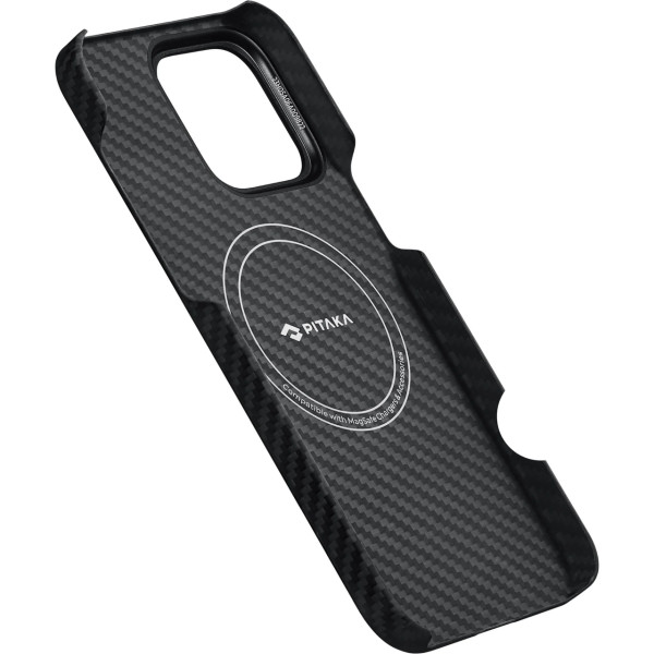 Чехол для смартфона Pitaka MagEZ Case 4 Twill 1500D for iPhone 15 Plus, Black/Grey (KI1501M)