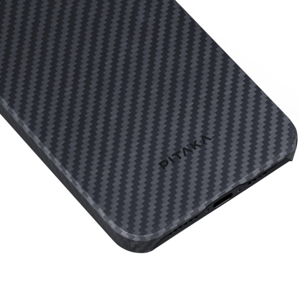 Чехол для смартфона Pitaka MagEZ Case 4 Twill 1500D for iPhone 15 Plus, Black/Grey (KI1501M)