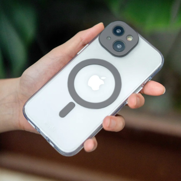 Чехол для смартфона Moshi iGlaze Slim Hardshell Case with MagSafe for iPhone 15, Meteorite Gray (99MO231005)