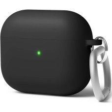 Elago Liquid Hybrid Case with Keychain for Airpods 3rd Gen, Black (EAP3RH-HANG-BK)