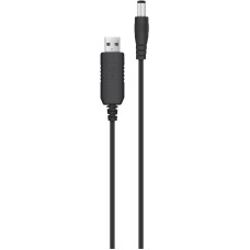 Кабель питания ACCLAB USB to DC 5,5x2,5 mm 12V 1A, Black (1283126552847)
