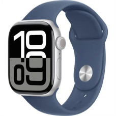 Смарт-годинник Apple Watch Series 10 GPS 46mm Silver Alu. Case w. Denim Sport Band - M/L (MWWM3)