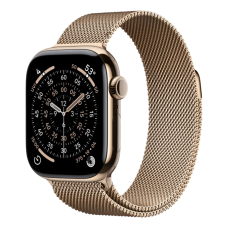 Смарт-часы Apple Watch Series 11 GPS + Cellular 46mm Gold Tit. Case w. Gold Milanese Loop - M/L (MFD84)