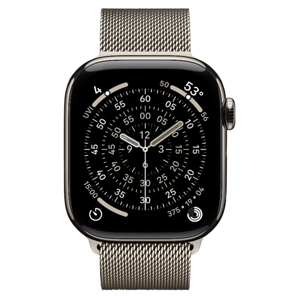 Смарт-часы Apple Watch Series 11 GPS, 42mm Natural Titanium Case with Natural Milanese Loop (MF8P4)
