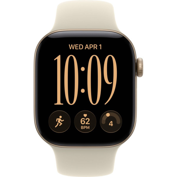 Смарт-часы Apple Watch Series 12 GPS 46mm Light Gold Aluminum Case with Sand Sport Band M/L (MJEP4)