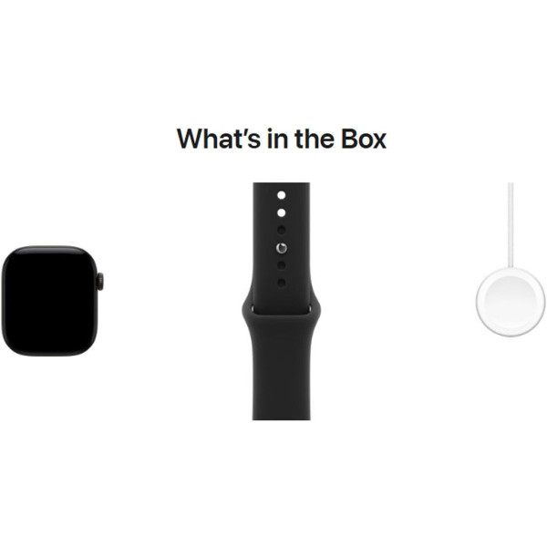 Смарт-часы Apple Watch Series 12 GPS 42mm Black Aluminum Case with Black Sport Band M/L (MJEC4)