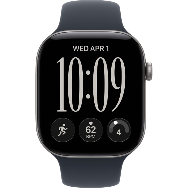 Смарт-часы Apple Watch Series 12 GPS 46mm Space Gray Aluminum Case with Navy Blue Sport Band M/L (MJEJ4)