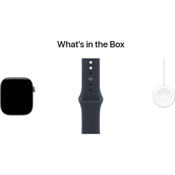 Смарт-часы Apple Watch Series 12 GPS 46mm Space Gray Aluminum Case with Navy Blue Sport Band M/L (MJEJ4)