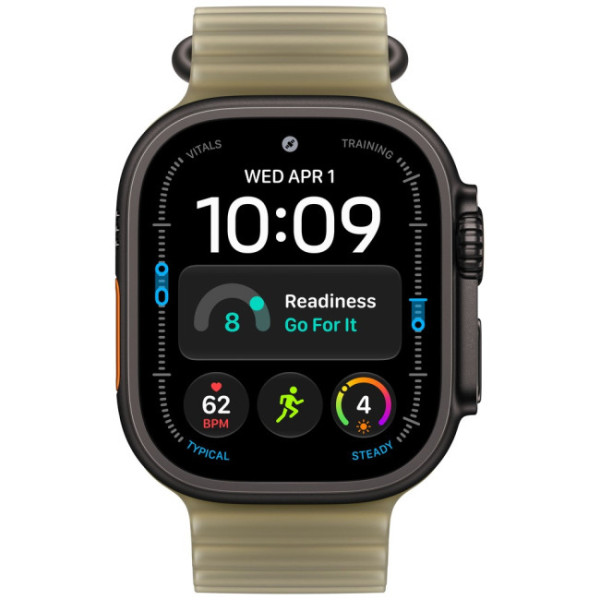 Смарт-часы Apple Watch Ultra 4 Black Titanium Case with Translucent Kelp Ocean Band (MJCT4+MKAV4)