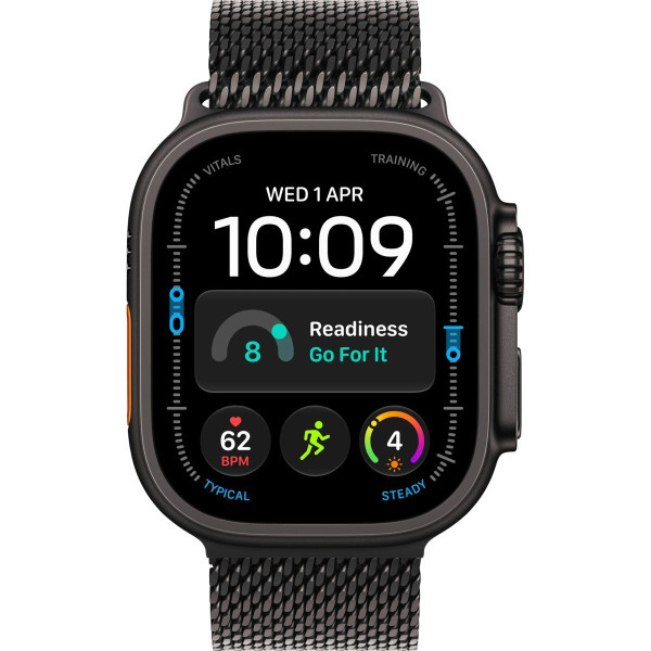 Смарт-часы Apple Watch Ultra 4 Black Titanium Case with Black Titanium Milanese Loop - Small (MJAU4)