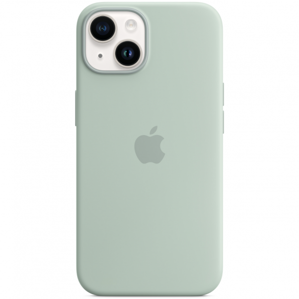 Чехол Apple Silicone Case with MagSafe for iPhone 14, Succulent (MPT13)