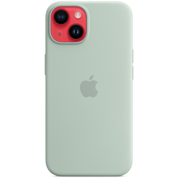 Чехол Apple Silicone Case with MagSafe for iPhone 14, Succulent (MPT13)