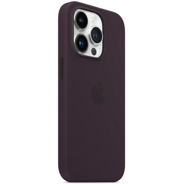 Кожанный чехол-накладка Apple Leather Case with MagSafe for iPhone 13 Pro, Elderberry (HC)