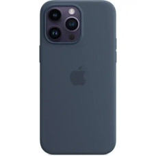 Кожанный чехол-накладка Apple Leather Case with MagSafe for iPhone 13 Pro Max, Storm Blue (HC)