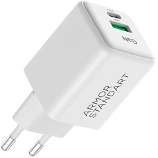 Адаптер живлення ArmorStandart AR372 45W GaN Type-C + USB White (ARM77550)