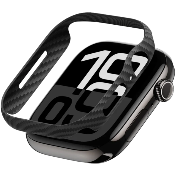 Чехол накладка Pitaka Air Case for Apple Watch 10 46mm, Black/Grey (AWB2401)