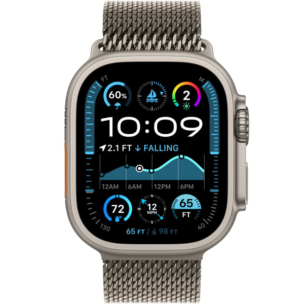 Ремешок Apple Milanese Loop Natural Titanium for Watch 44/45/46/49mm - Medium (MXKD3)