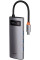 Мультипортовий адаптер Baseus 5in1 Metal Gleam 5-Port Type-C HUB Adapter Type-C to USB3.0*3, PD*1, HDMI Gray