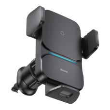 Автомобільний тримач Baseus Wisdom Auto Alignment (suction base) Wireless Charger, Black