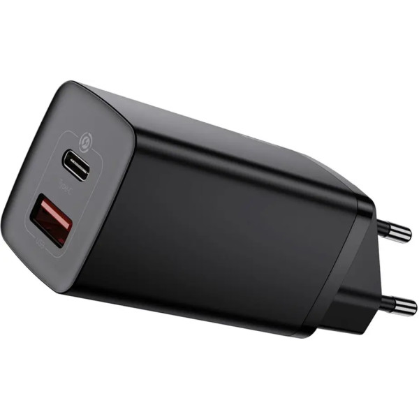Мережевий зарядний пристрій Baseus GaN 2 Lite Quick Charger 65W (Type C + USB), Black (CCGAN2L-B01)