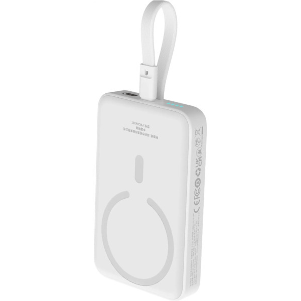 Внешний аккумулятор (павербанк) Baseus Magnetic Mini 30W 10000mAh, White (P1002210B223)
