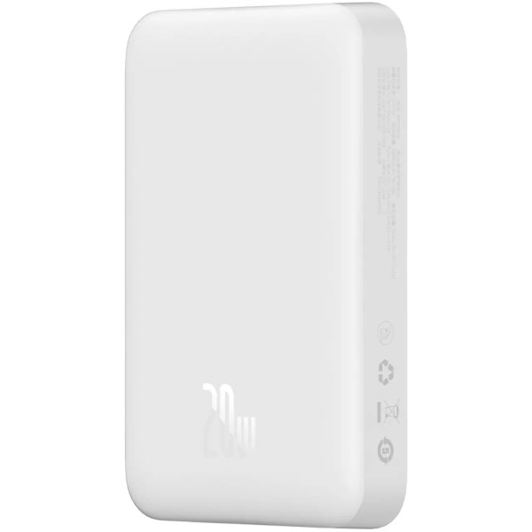 Внешний аккумулятор Baseus Magnetic Mini Wireless Fast Charge Power Bank 10000mAh 20W White (PPCX030002)