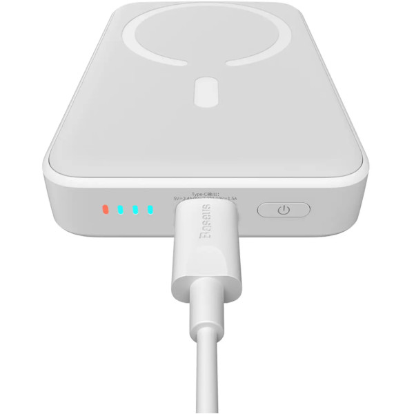 Внешний аккумулятор Baseus Magnetic Mini Wireless Fast Charge Power Bank 10000mAh 20W White (PPCX030002)